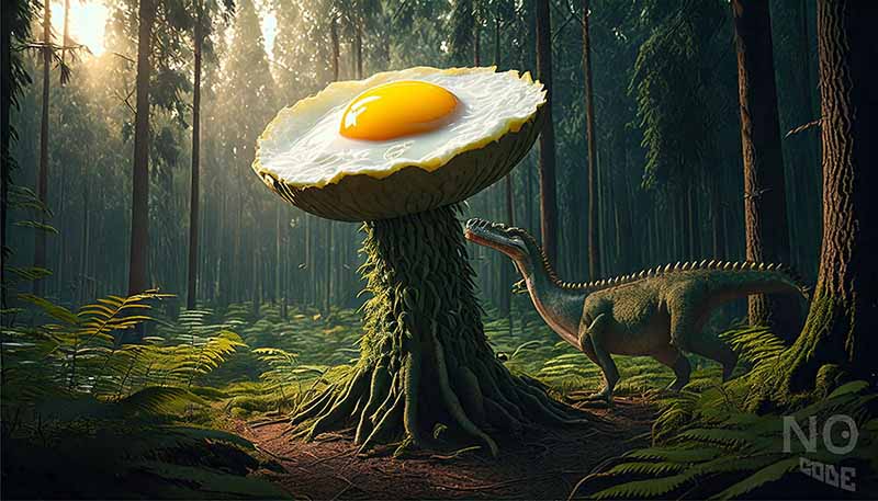 卵擬態植物のAIアート