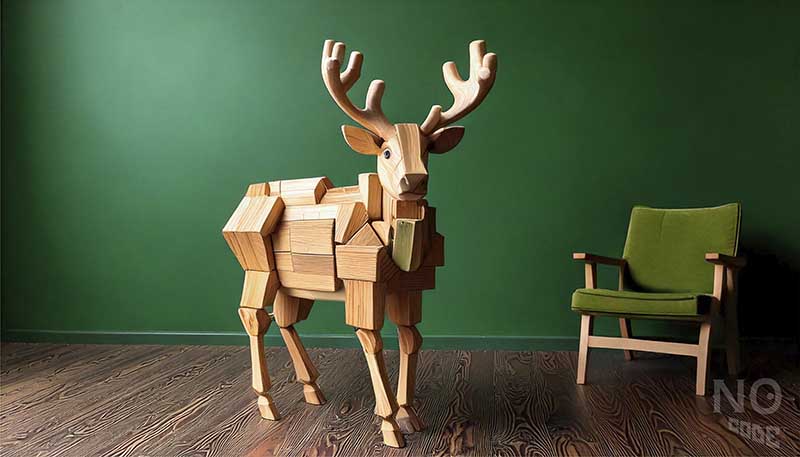 積み木のトナカイ