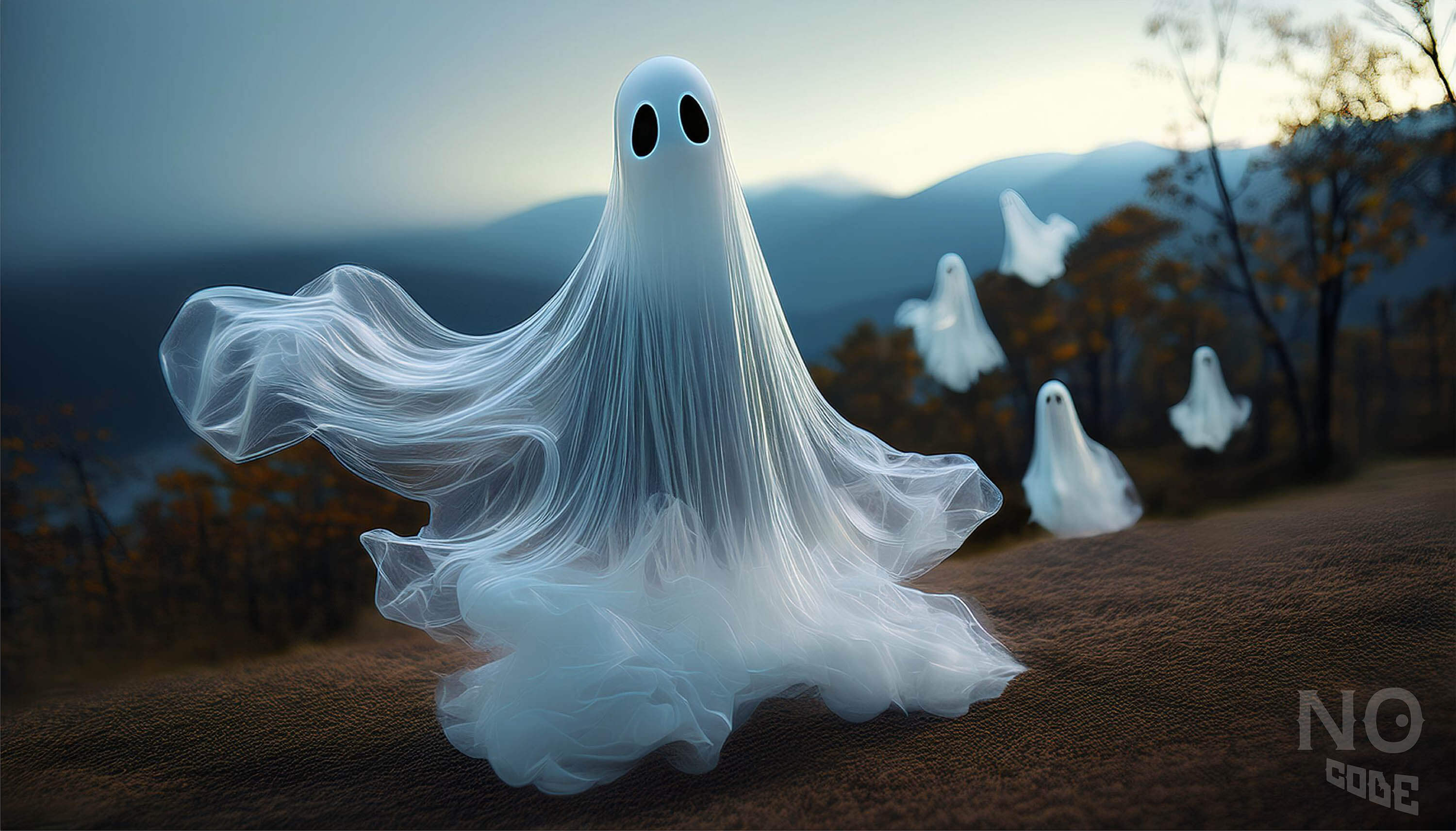 ハロウィンオバケのAIアート